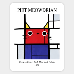 Meowdrian Sticker